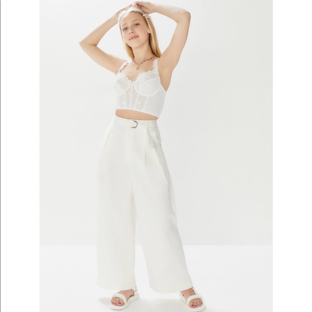 UO Pleated High Rise Wide Leg Pant